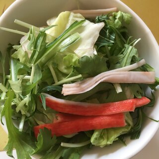 野菜とカニカマのサラダ